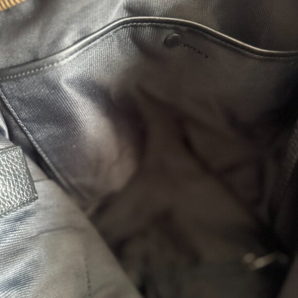 Coach Tatum Tall Tote - Black Pebble Leather - Whiplash Detail & Feather Charm - Picture 5 of 8